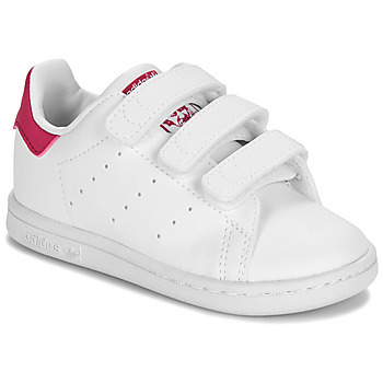 鞋子 女孩 球鞋基本款 Adidas Originals 阿迪达斯三叶草 STAN SMITH CF I 白色 / 玫瑰色