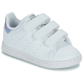 鞋子 女孩 球鞋基本款 Adidas Originals 阿迪达斯三叶草 STAN SMITH CF I 白色 /  iridescent 
