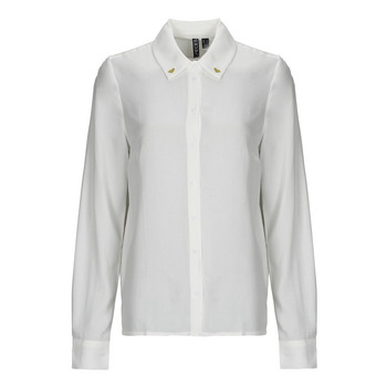 衣服 女士 衬衣/长袖衬衫 Pieces PCELINA EMB LS SHIRT KAC FC 白色