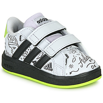 鞋子 儿童 球鞋基本款 Adidas Sportswear GRAND COURT 2.0 CF I 白色 / 黑色
