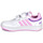 鞋子 女孩 球鞋基本款 Adidas Sportswear HOOPS 3.0 CF C 白色 / 玫瑰色