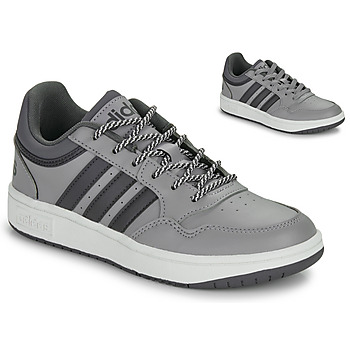 鞋子 男孩 球鞋基本款 Adidas Sportswear HOOPS 3.0 K 灰色 / 黑色