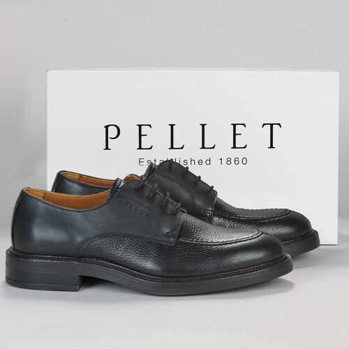鞋子 男士 德比 Pellet BRUNO 小牛皮 / Smooth / Brossé / 黑色