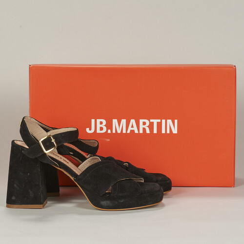 鞋子 女士 凉鞋 JB Martin ORPHEE Croute / 天鹅绒 / 黑色