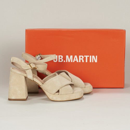 鞋子 女士 凉鞋 JB Martin ORPHEE Croute / 天鹅绒 / 米色