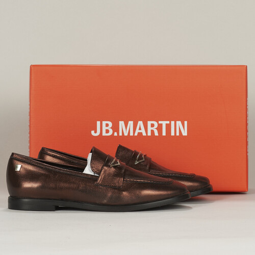 鞋子 女士 皮便鞋 JB Martin VERSUS Chevre / 金属银 / 棕色