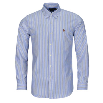 衣服 男士 长袖衬衫 Polo Ralph Lauren CHEMISE COUPE DROITE EN OXFORD 蓝色 / 白色 / 蓝色 / 白色 / Multi