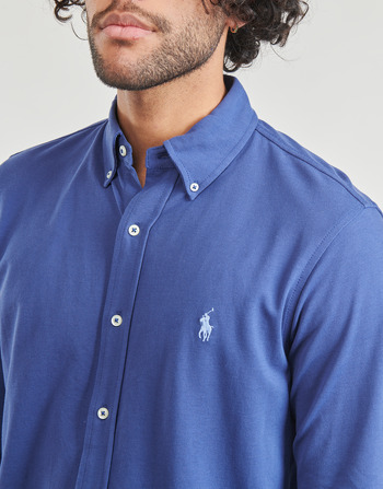 Polo Ralph Lauren CHEMISE AJUSTEE COL BOUTONNE EN POLO FEATHERWEIGHT 蓝色