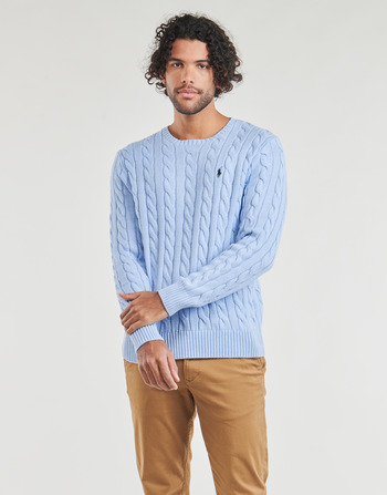 衣服 男士 羊毛衫 Polo Ralph Lauren PULL COL ROND MAILLE CABLE 蓝色 / 天蓝