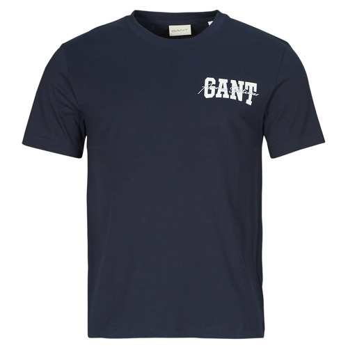 衣服 男士 短袖体恤 Gant ARCH SCRIPT SS T-SHIRT 海蓝色