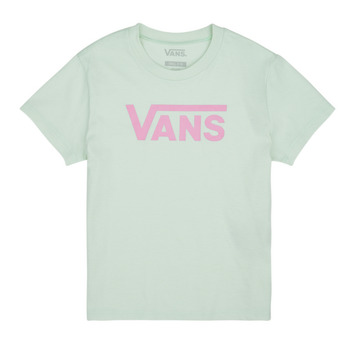 衣服 女孩 短袖体恤 Vans 范斯 FLYING V CREW GIRLS 绿色 / 玫瑰色