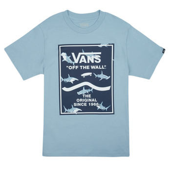 衣服 男孩 短袖体恤 Vans 范斯 PRINT BOX 2.0 蓝色