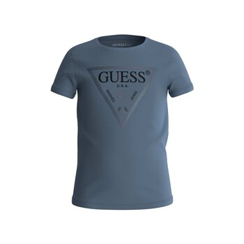 衣服 女孩 短袖体恤 Guess J73I56 蓝色