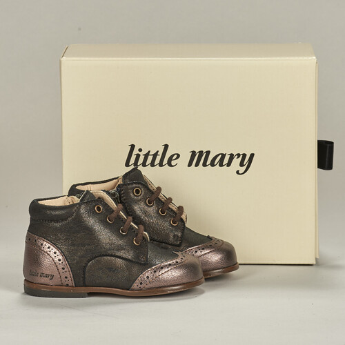 鞋子 女孩 短筒靴 Little Mary EMMY 棕色
