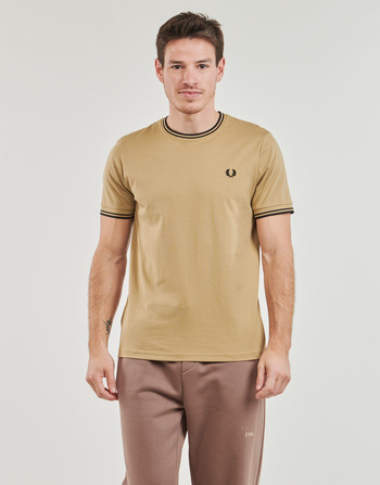 Fred Perry TWIN TIPPED T-SHIRT 米色 / 黑色
