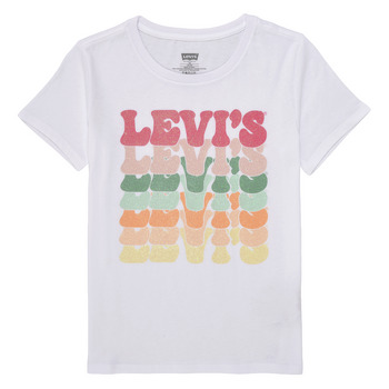 衣服 女孩 短袖体恤 Levi's 李维斯 ORGANIC RETRO LEVIS SS TEE 多彩 / 白色