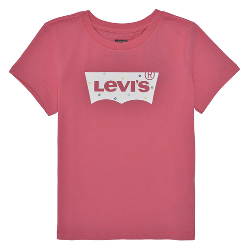 衣服 女孩 短袖体恤 Levi's 李维斯 MULTI DAISY BATWING TEE 玫瑰色 / 白色