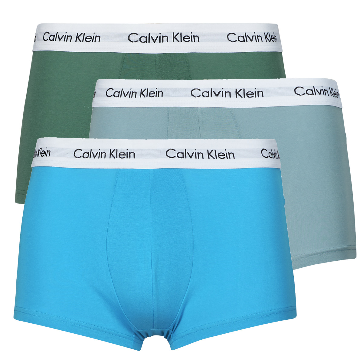内衣 男士 拳击 Calvin Klein Jeans LOW RISE TRUNK X3 蓝色 / 灰色 / 蓝色