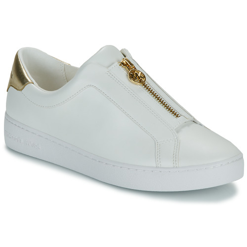 鞋子 女士 球鞋基本款 Michael by Michael Kors KEATON ZIP SLIP ON 白色 / 金色