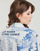 衣服 女士 衬衣/长袖衬衫 Desigual CAM_FLOWERS NEWS 白色 / 蓝色