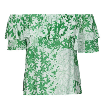 衣服 女士 女士上衣/罩衫 Desigual BLUS_ANAÏS 白色 / 绿色