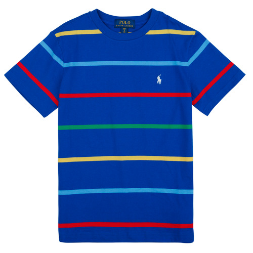 衣服 男孩 短袖体恤 Polo Ralph Lauren SSCNM2-KNIT SHIRTS-T-SHIRT 蓝色