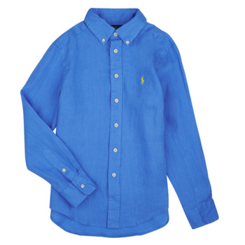 衣服 男孩 长袖衬衫 Polo Ralph Lauren CLBDPPC-SHIRTS-SPORT SHIRT 蓝色 / Harbor / Island / 蓝色