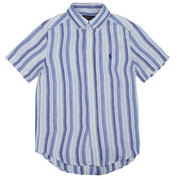 衣服 男孩 短袖衬衫 Polo Ralph Lauren 323934866001 蓝色 / 天蓝 / 白色