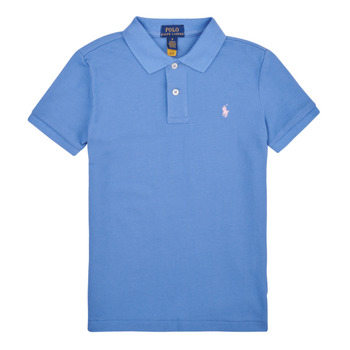 衣服 男孩 短袖保罗衫 Polo Ralph Lauren SLIM POLO-TOPS-KNIT 蓝色 / New / 英格兰 / 蓝色