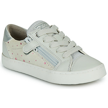 鞋子 女孩 球鞋基本款 Geox 健乐士 JR KILWI GIRL 白色 / 银灰色