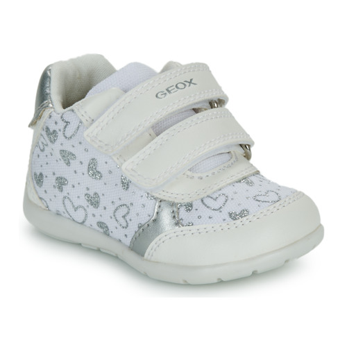 鞋子 女孩 球鞋基本款 Geox 健乐士 B ELTHAN GIRL 白色 / 银灰色