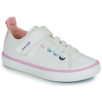 鞋子 女孩 球鞋基本款 Geox 健乐士 J GISLI GIRL 白色 / 玫瑰色