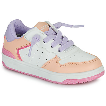 鞋子 女孩 球鞋基本款 Geox 健乐士 J WASHIBA GIRL 白色 / 橙色 / 紫罗兰