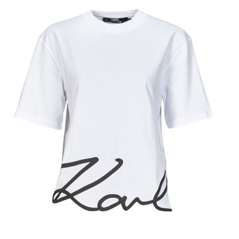 KARL LAGERFELD karl signature hem t-shirt 白色