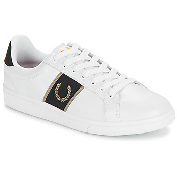 Fred Perry B721 Leather Branded Webbing 白色 / 黑色