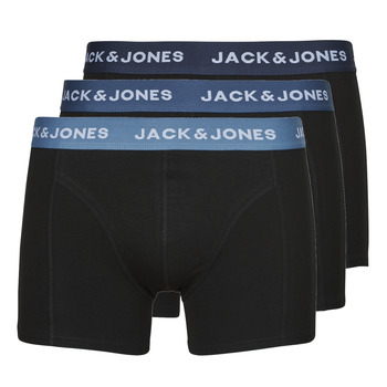 内衣 男士 拳击 Jack & Jones 杰克琼斯 JACSOLID TRUNKS 3 PACK OP 黑色 / 蓝色
