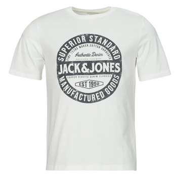 衣服 男士 短袖体恤 Jack & Jones 杰克琼斯 JJEJEANS TEE SS O-NECK  23/24 白色