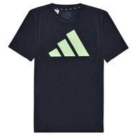 衣服 男孩 短袖体恤 Adidas Sportswear U TR-ES LOGO T 煤黑色 / 绿色
