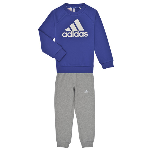 衣服 男孩 厚套装 Adidas Sportswear LK BOS JOG FT 蓝色 / 灰色