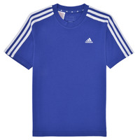 衣服 男孩 短袖体恤 Adidas Sportswear U 3S TEE 蓝色 / 白色