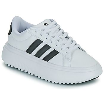 鞋子 女士 球鞋基本款 Adidas Sportswear GRAND COURT PLATFORM 白色 / 黑色