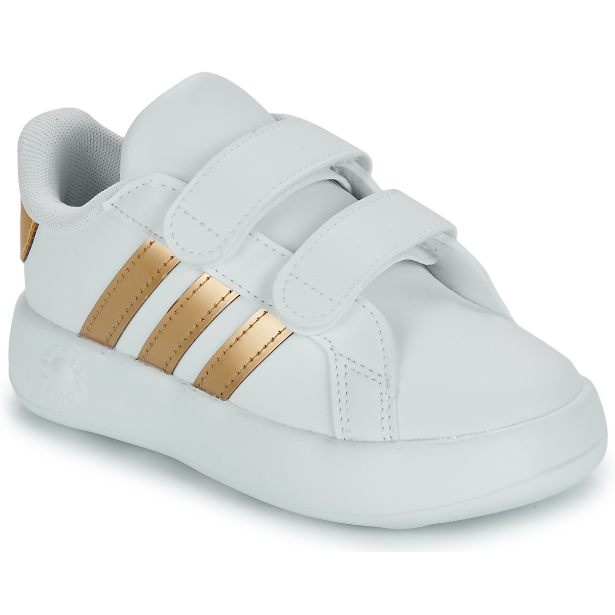 鞋子 女孩 球鞋基本款 Adidas Sportswear GRAND COURT 2.0 CF I 白色 / 金色