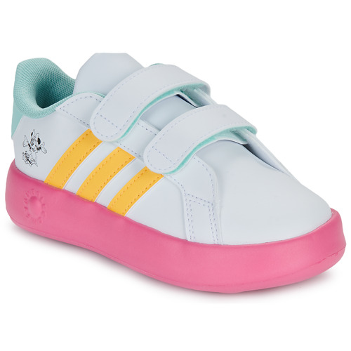 鞋子 女孩 球鞋基本款 Adidas Sportswear GRAND COURT MINNIE CF I 白色 / 玫瑰色