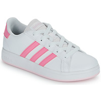 鞋子 女孩 球鞋基本款 Adidas Sportswear GRAND COURT 2.0 K 白色 / 玫瑰色