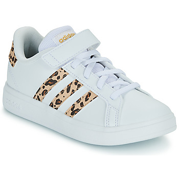 鞋子 女孩 球鞋基本款 Adidas Sportswear GRAND COURT 2.0 EL K 白色 / Leaopard