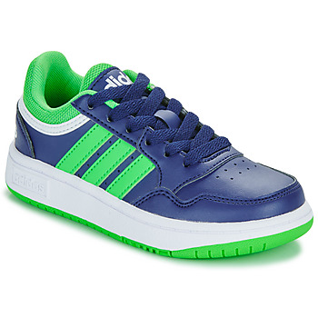 鞋子 男孩 球鞋基本款 Adidas Sportswear HOOPS 3.0 K 白色 / 绿色
