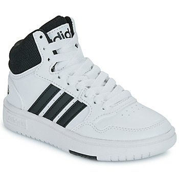 鞋子 儿童 高帮鞋 Adidas Sportswear HOOPS 3.0 MID K 白色 / 黑色