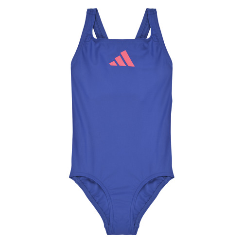 衣服 女孩 单件泳装 adidas Performance 阿迪达斯运动训练 3 BARS SOL ST Y 蓝色 / 玫瑰色