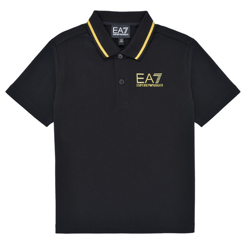 衣服 男孩 短袖保罗衫 EA7 EMPORIO ARMANI POLO 8NBF51 黑色 / 金色
