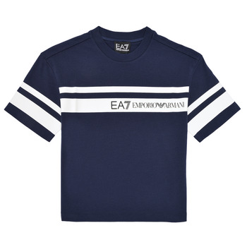 衣服 男孩 短袖体恤 EA7 EMPORIO ARMANI TSHIRT 3DBT58 海蓝色 / 白色